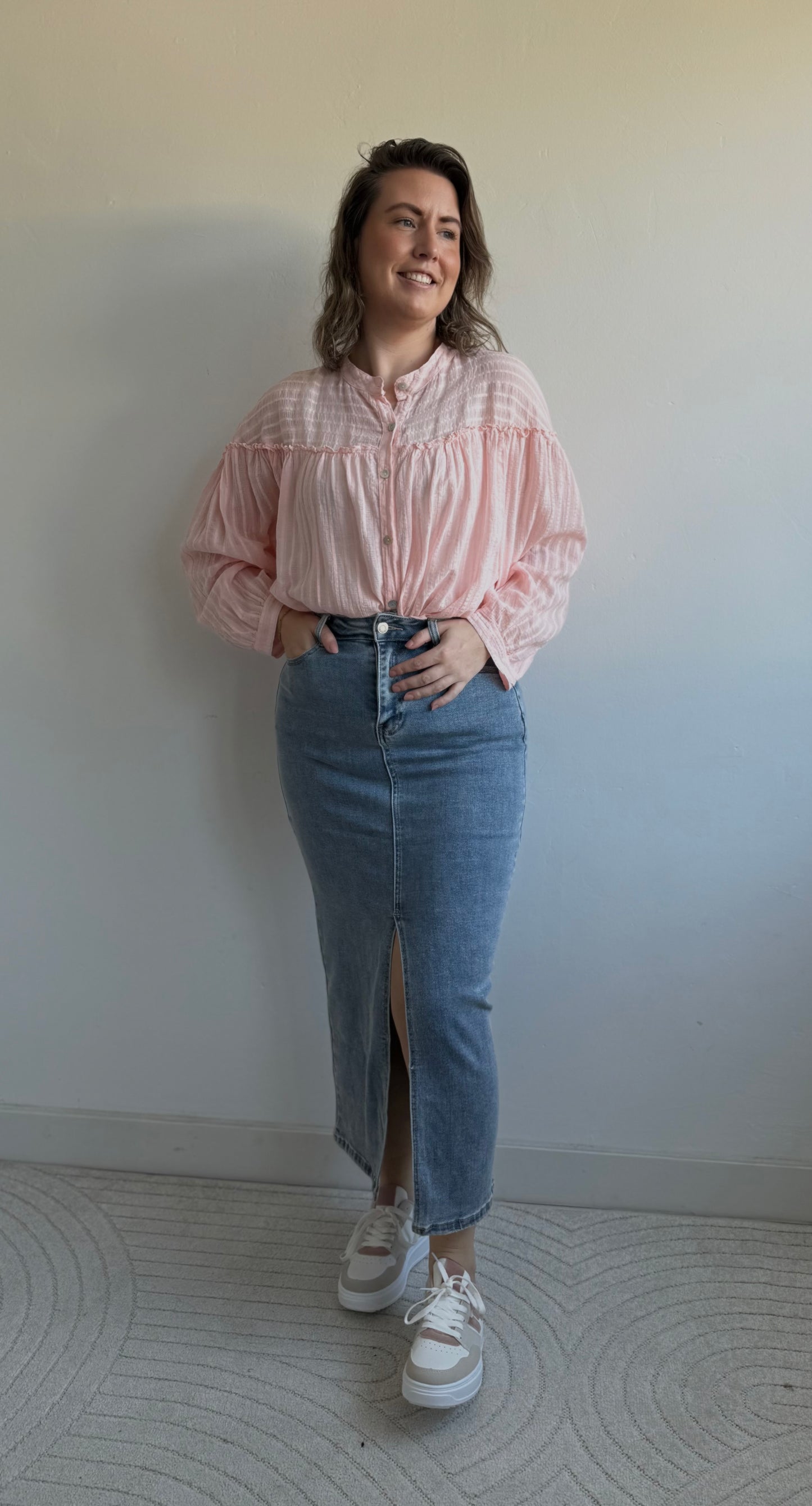 Pip long skirt denim