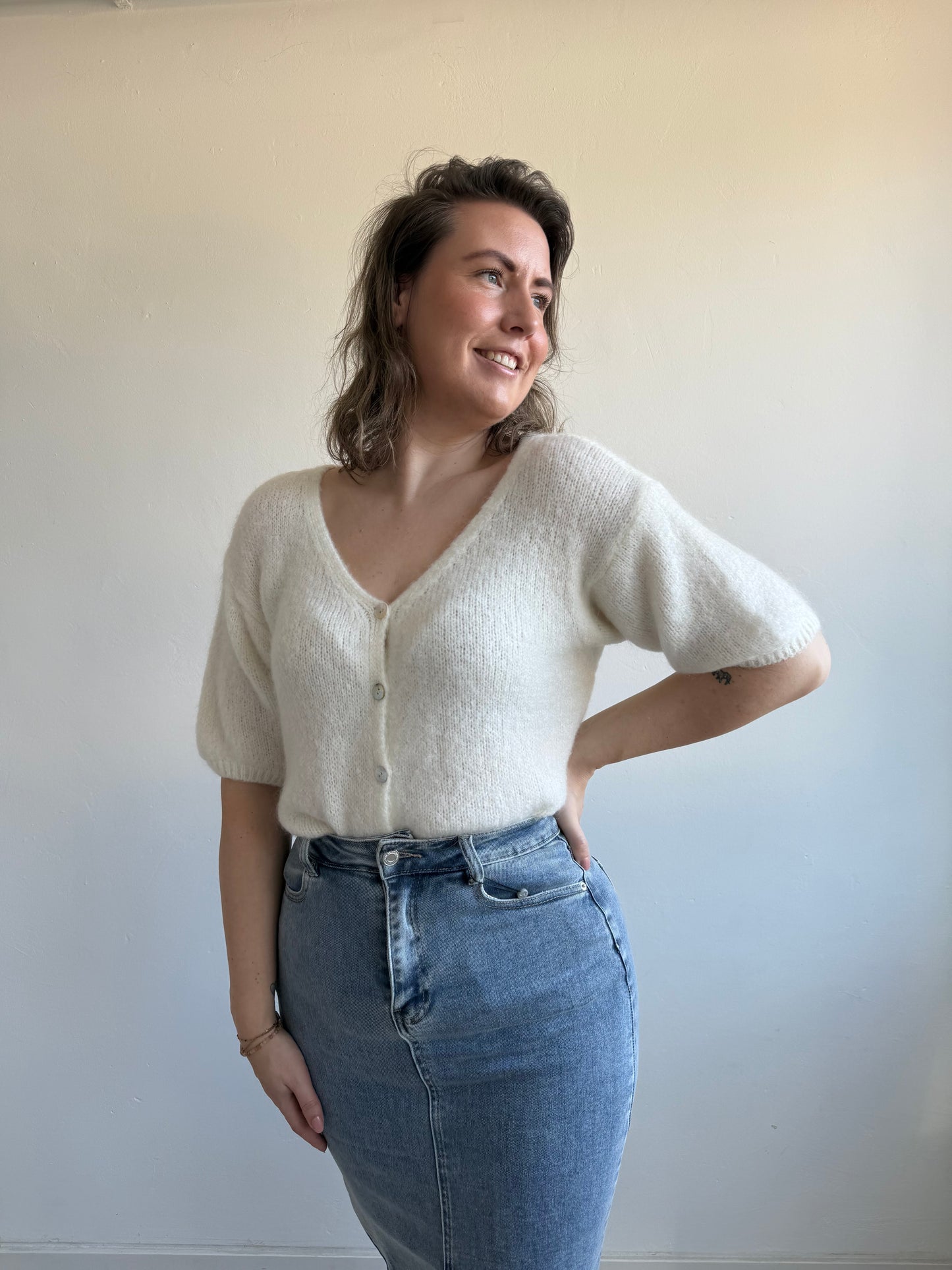 Gina vestje ecru