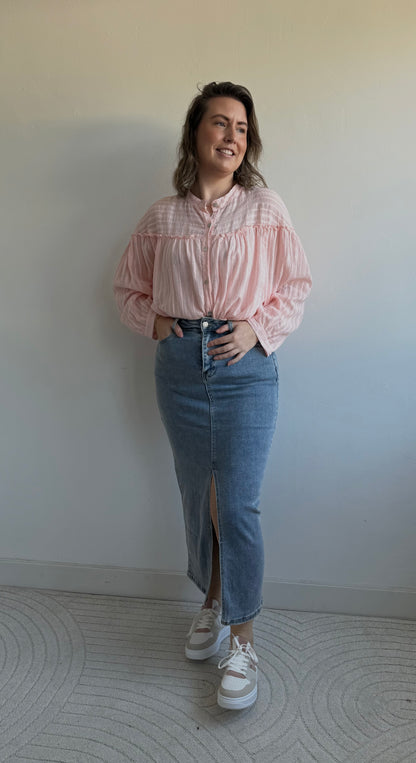 Bobbie striped blouse pink